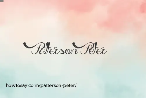 Patterson Peter