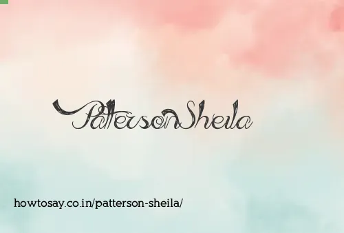 Patterson Sheila