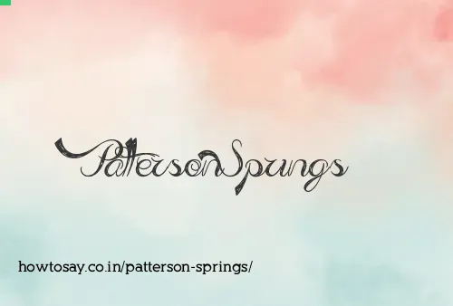 Patterson Springs