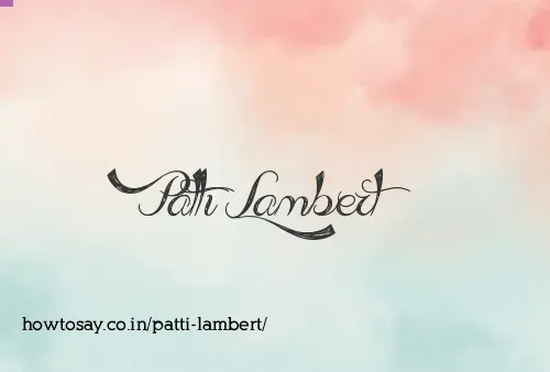 Patti Lambert