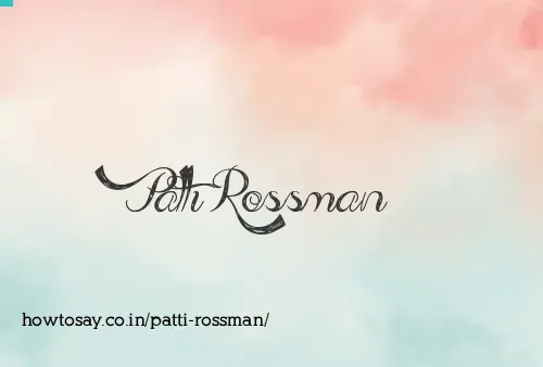 Patti Rossman