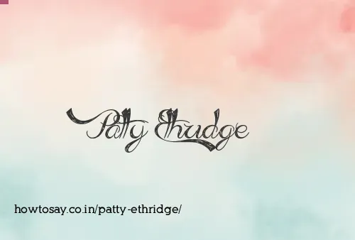 Patty Ethridge