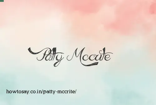 Patty Mccrite