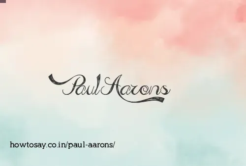 Paul Aarons