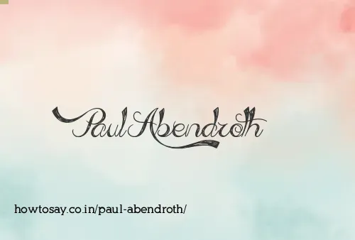 Paul Abendroth