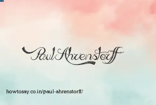 Paul Ahrenstorff