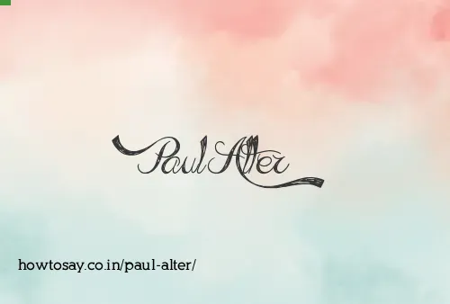 Paul Alter