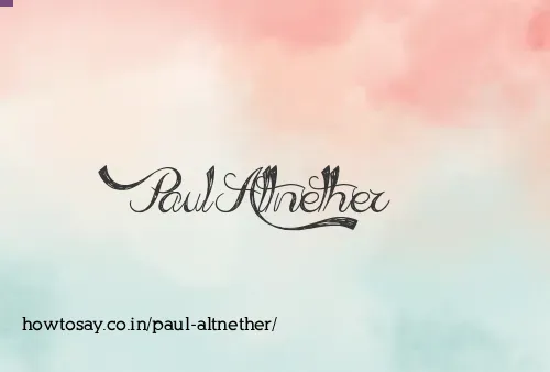 Paul Altnether