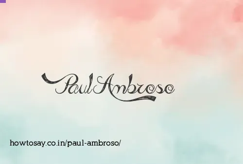 Paul Ambroso