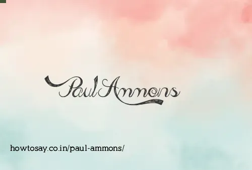 Paul Ammons