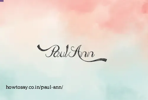 Paul Ann
