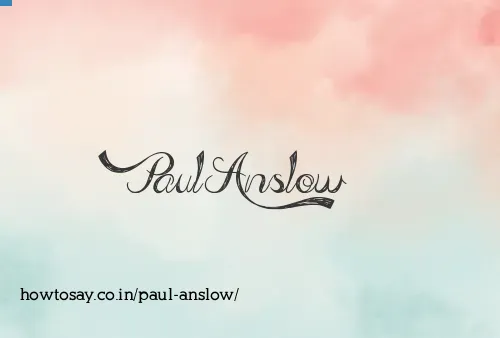 Paul Anslow