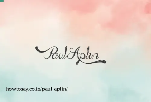 Paul Aplin