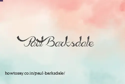 Paul Barksdale