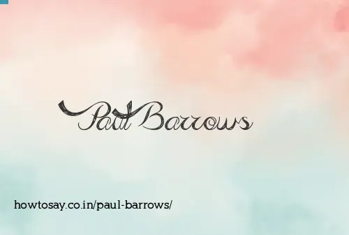 Paul Barrows