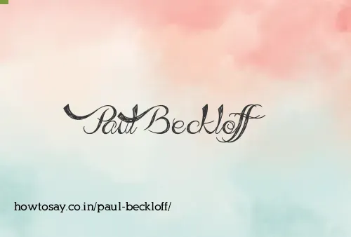 Paul Beckloff