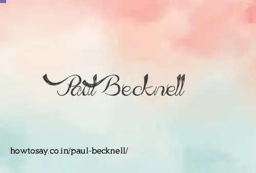 Paul Becknell