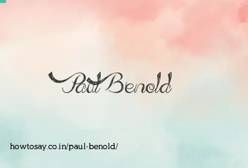 Paul Benold