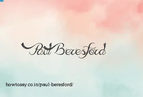 Paul Beresford
