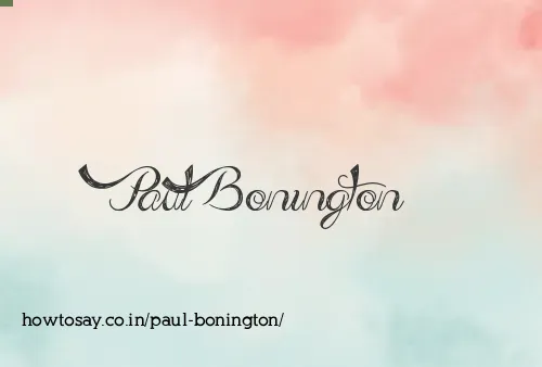 Paul Bonington