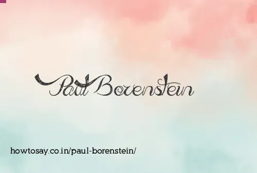Paul Borenstein