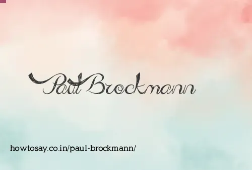 Paul Brockmann