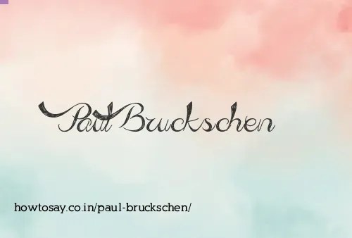 Paul Bruckschen