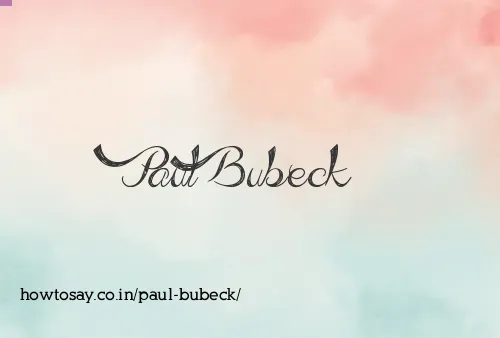 Paul Bubeck