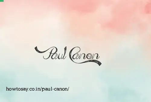 Paul Canon