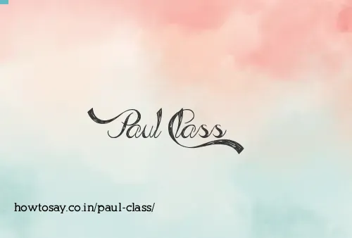 Paul Class