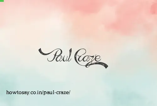 Paul Craze