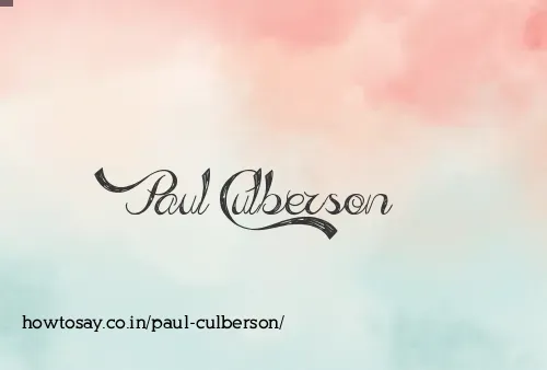 Paul Culberson