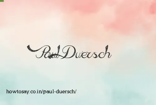 Paul Duersch