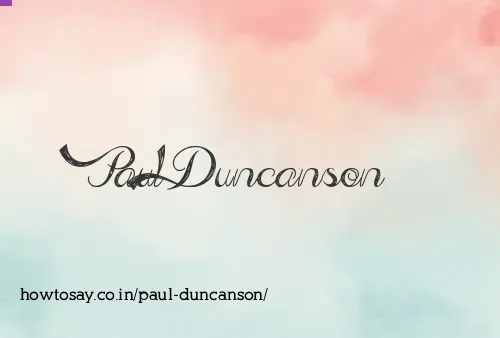 Paul Duncanson