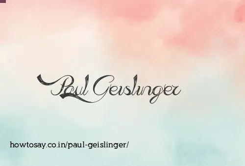 Paul Geislinger