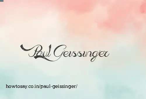 Paul Geissinger