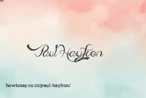 Paul Hayfron