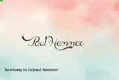 Paul Hemmer
