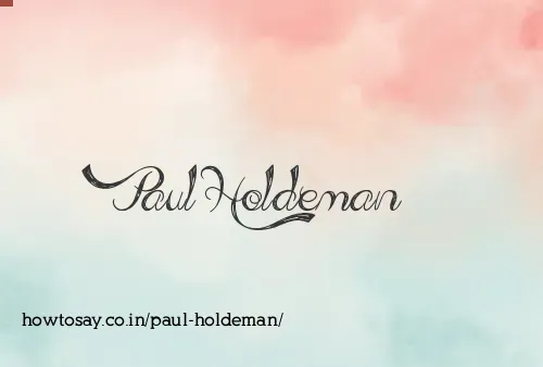 Paul Holdeman