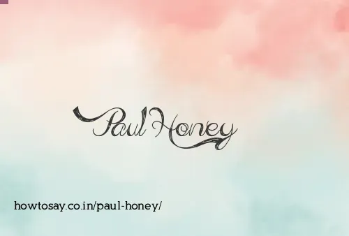 Paul Honey