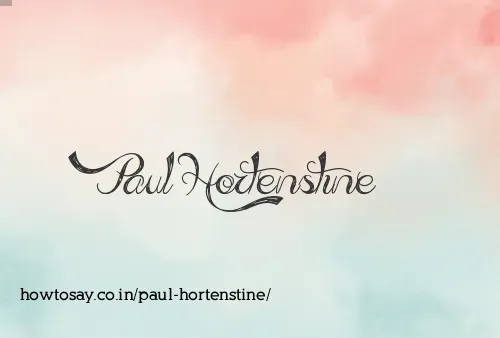 Paul Hortenstine