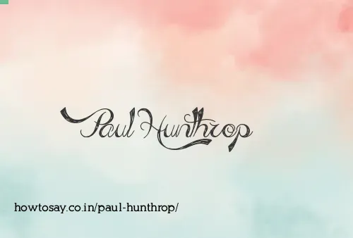Paul Hunthrop