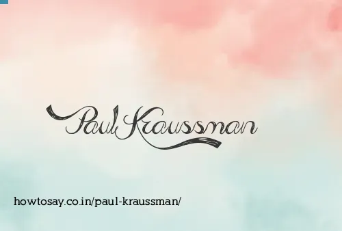 Paul Kraussman