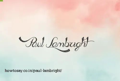 Paul Lambright