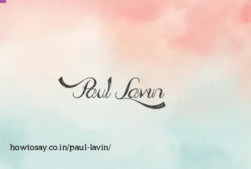 Paul Lavin