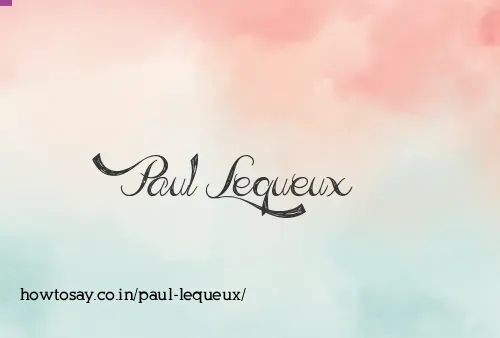 Paul Lequeux