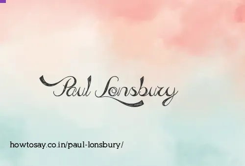 Paul Lonsbury