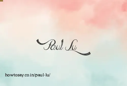 Paul Lu