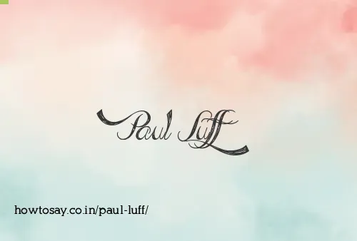 Paul Luff