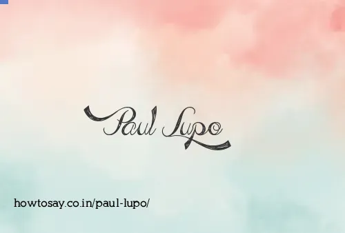 Paul Lupo